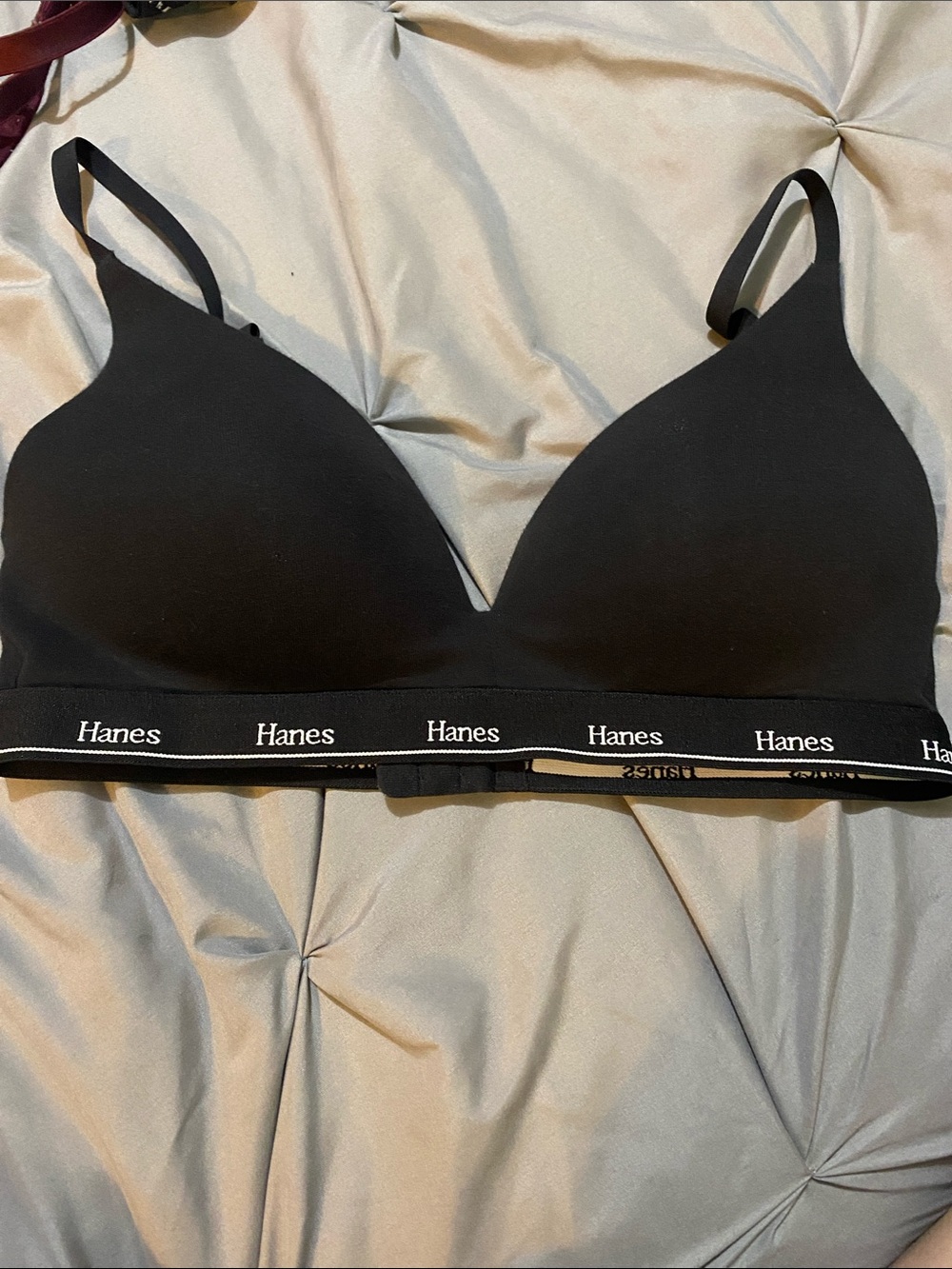 Hanes Black Wireless Bra